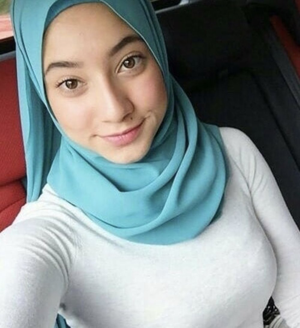 Milk from tits on hijab