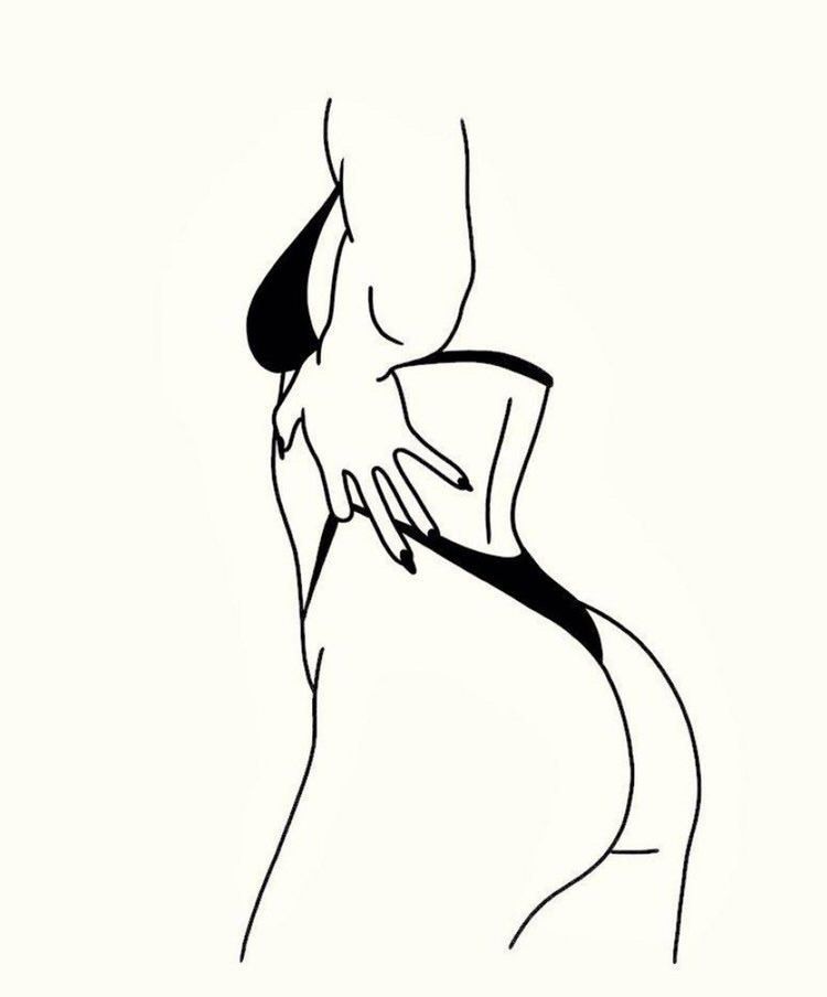 The silhouette of the female body