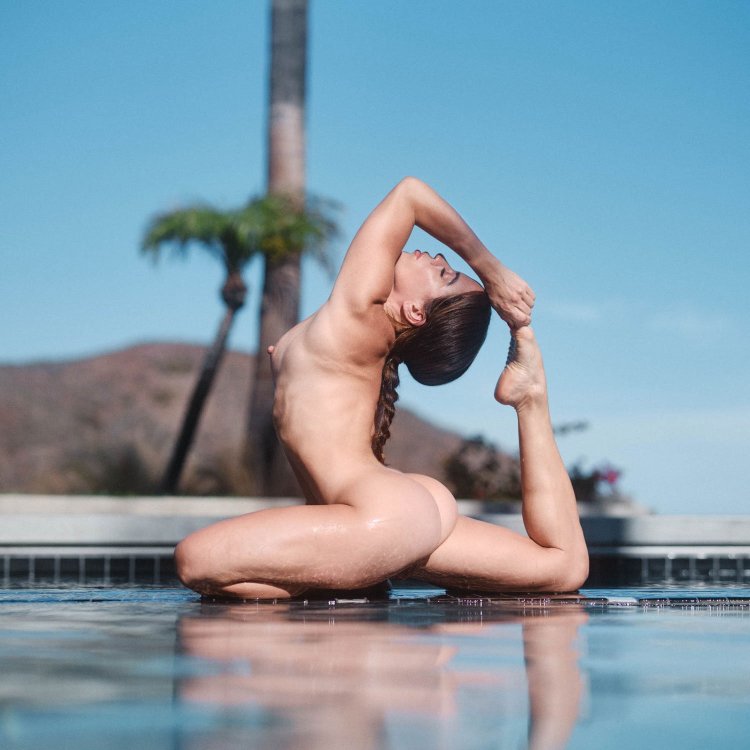 Teenage naked yoga
