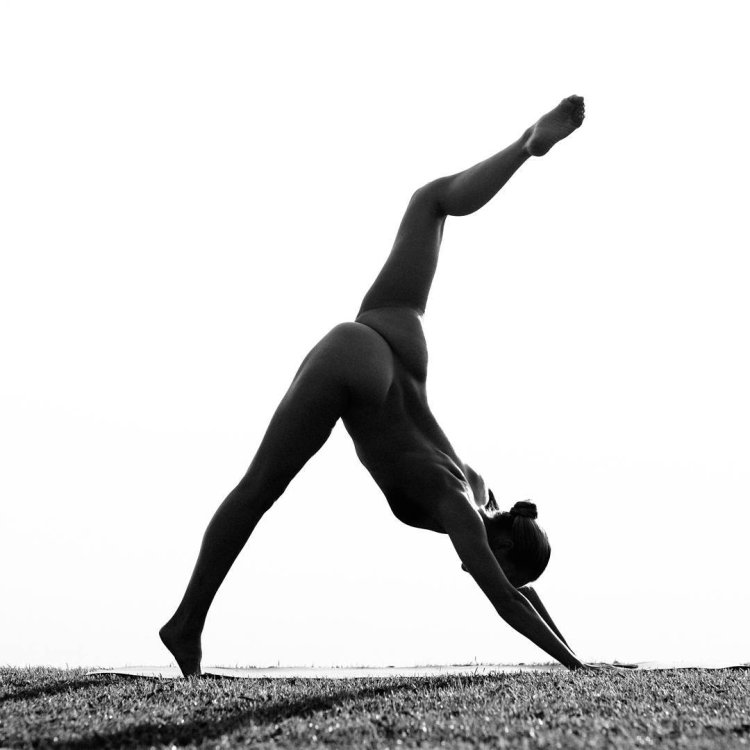 Sports girls nude yoga