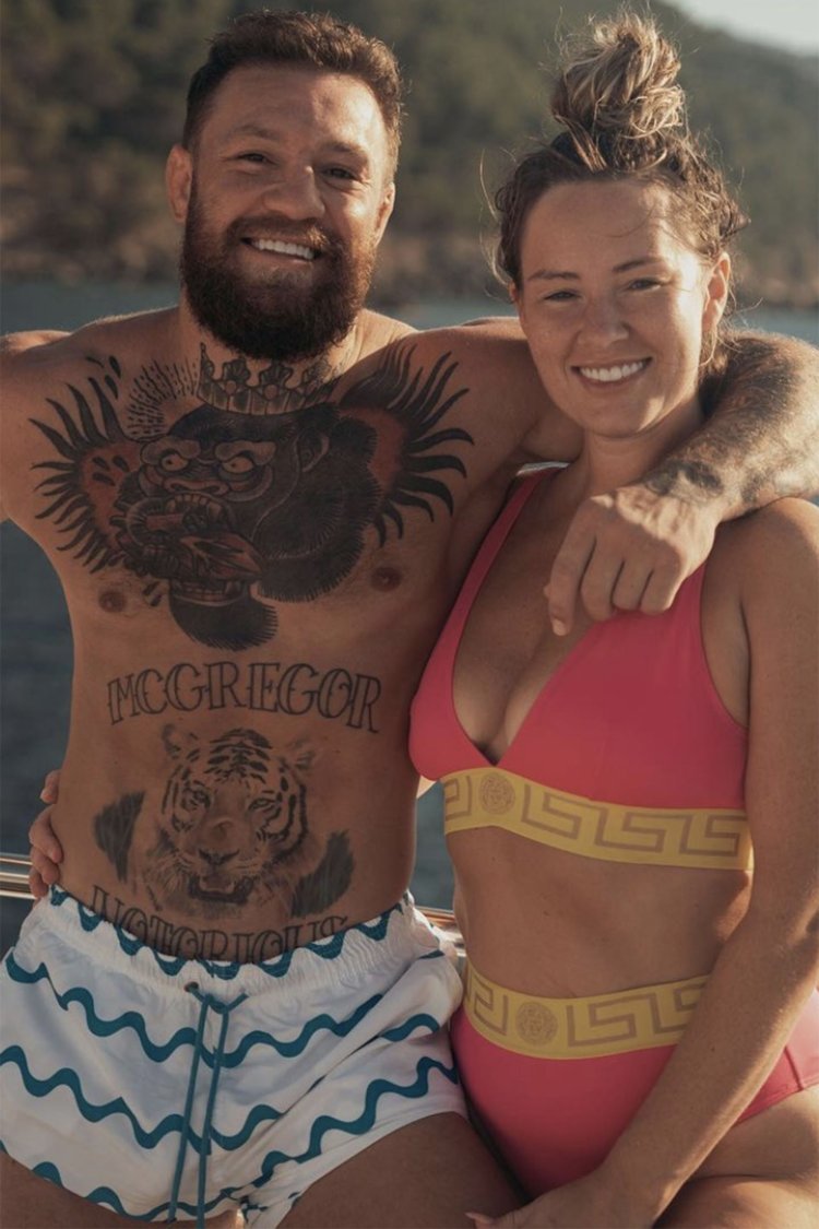 Conor McGregor with his wife