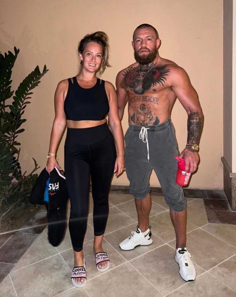 Conor McGregor with his wife