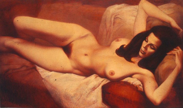 Painting nude spread her legs