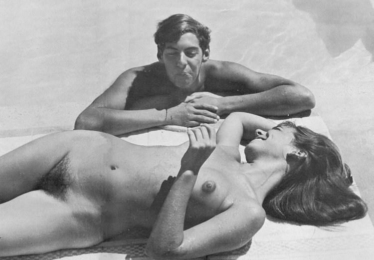 Fuck on the beach Retro black and white