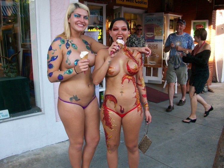 Showed small boobs at the festival