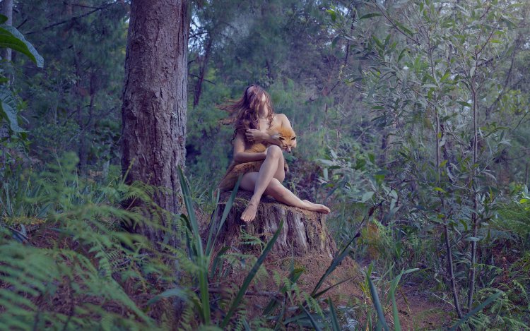 Adventure naked in the forest