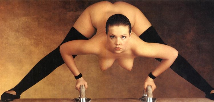 Naked flexible gymnasts