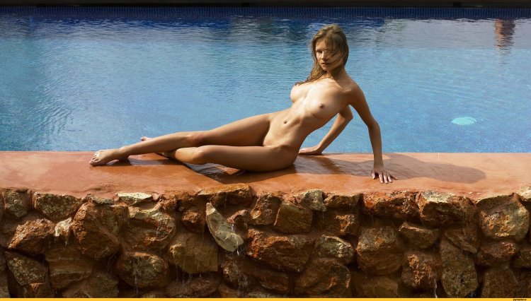 Lyuba Shumaiko boobs by the pool