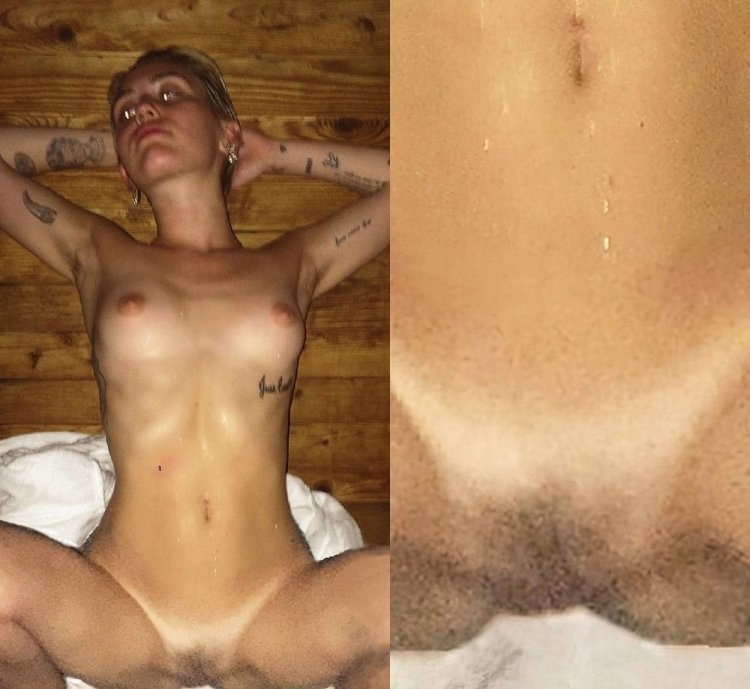 Miley Cyrus naked merged