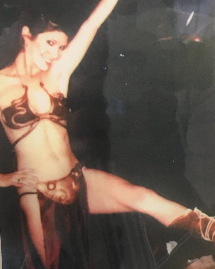 Carrie Fisher in his youth naked