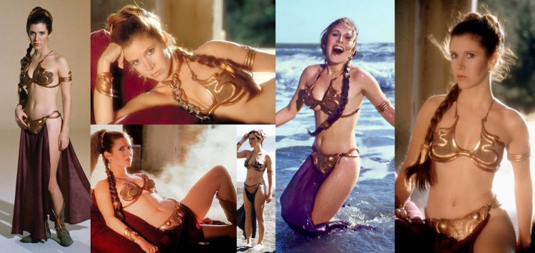 Carrie Fisher in underwear