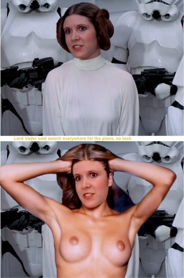 Carrie Fisher Princess Leia naked