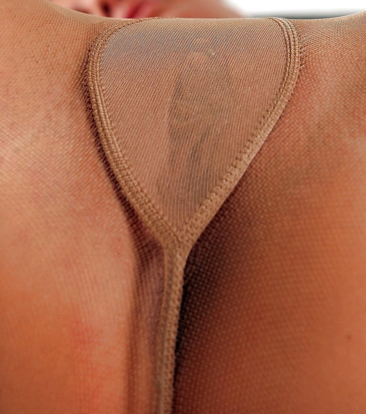 Panties in tights close -up