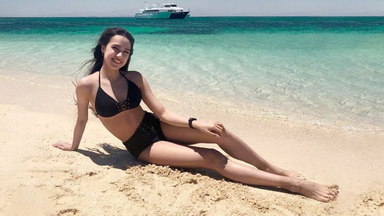 Alina Zagitova in a bikini swimsuit