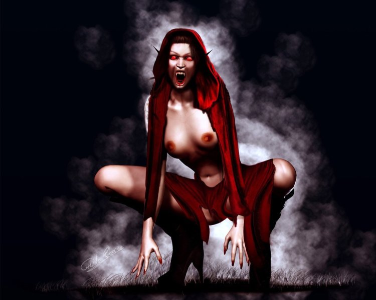 Woman vampire naked