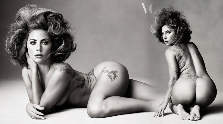 Lady Gaga Toples posed for Vogue