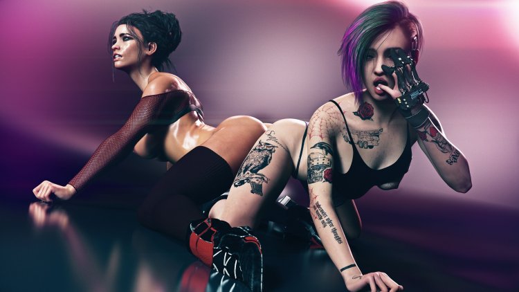 Boobs buttons cyberpunk Judy Panama