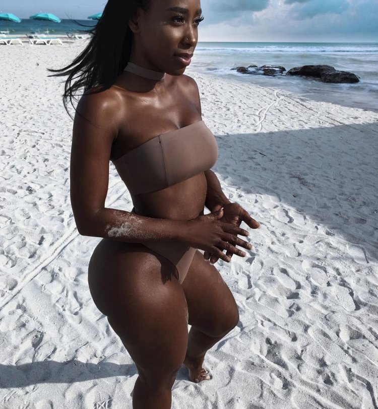 Brist Myles in a swimsuit