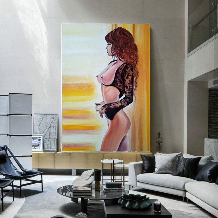 Erotic picture on canvas