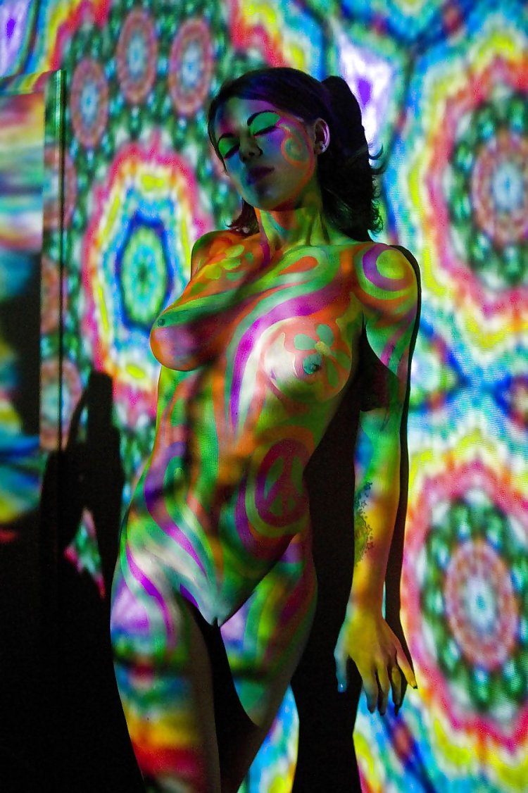 Naked guy on the street Body Art