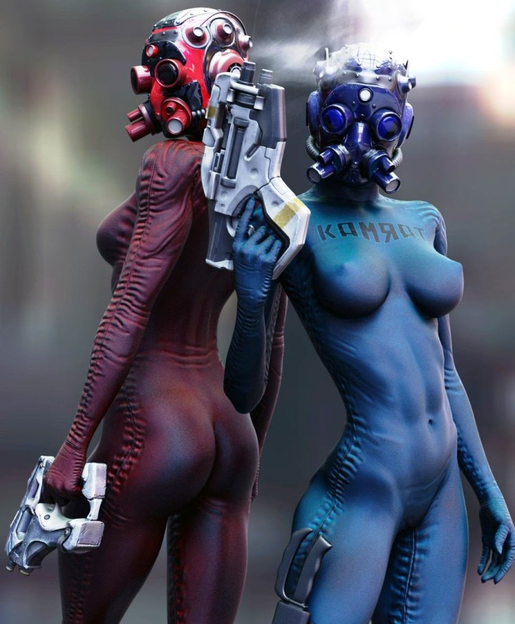 Naked women Cyberpan