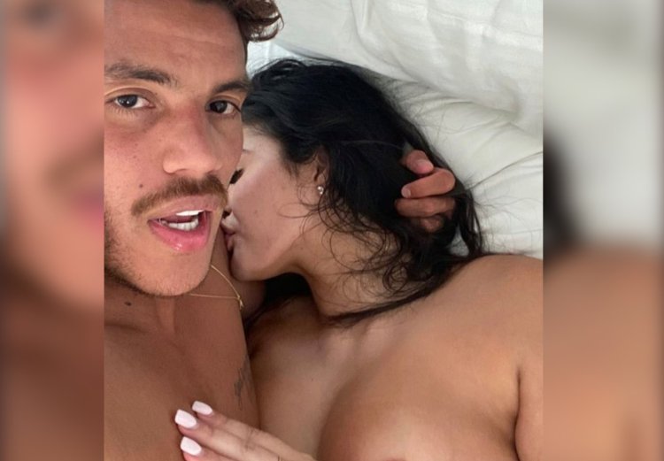 Jonathan Dos Santos and model Amanda Trivizas