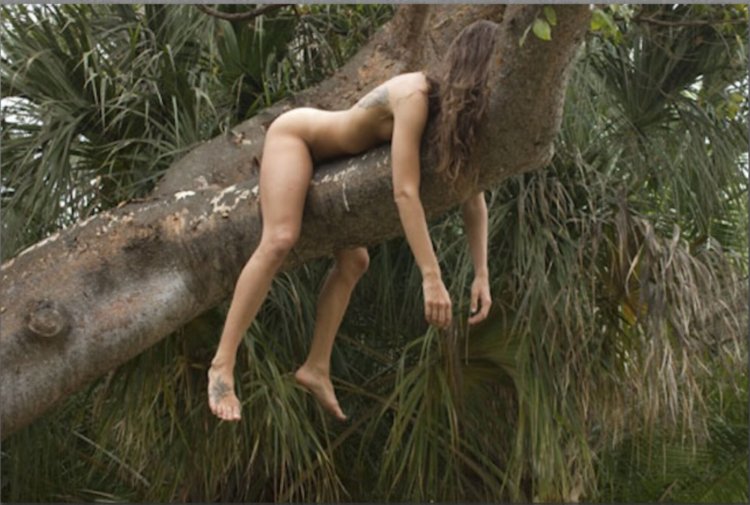Dirty erotic girl in the jungle