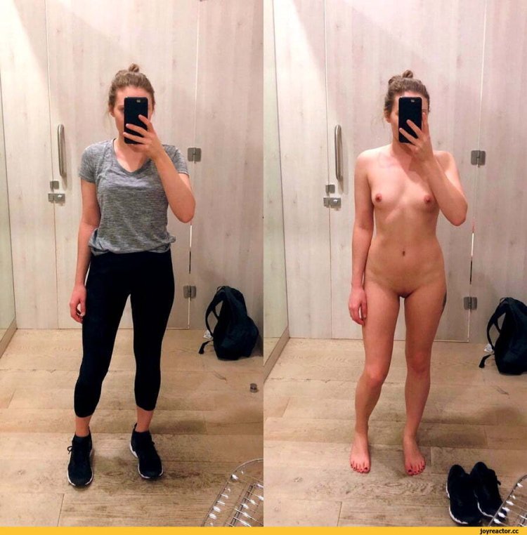 Dressed striped parted legs of a selfie