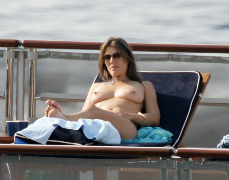 Elizabeth Hurley naked chest