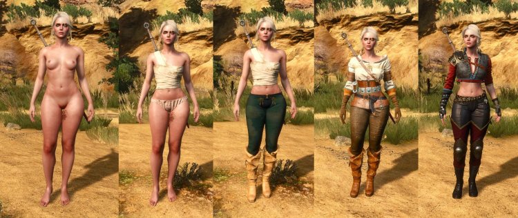 Witcher 3 mods on naked Ciri