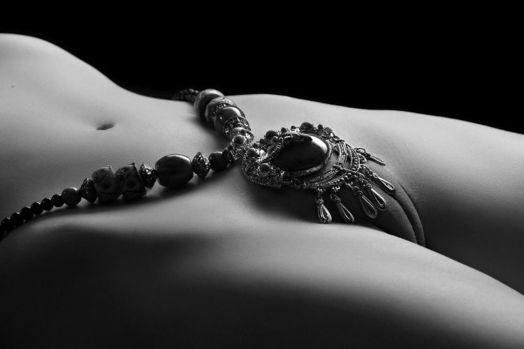 Naked women in jewelry