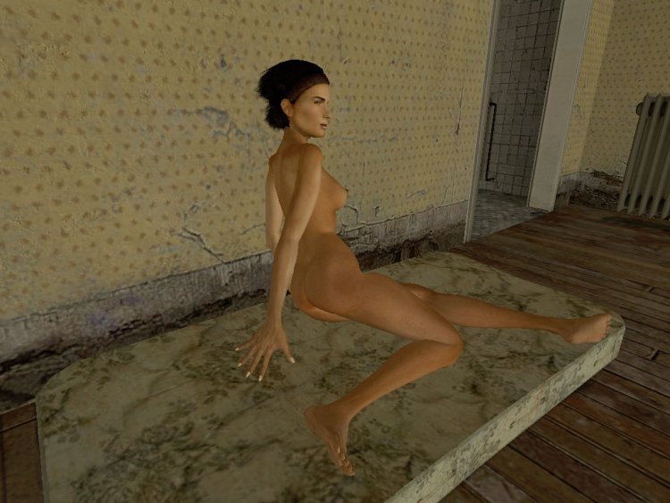 Alix Vance in a naked swimsuit