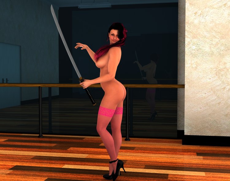 Little boobs katana