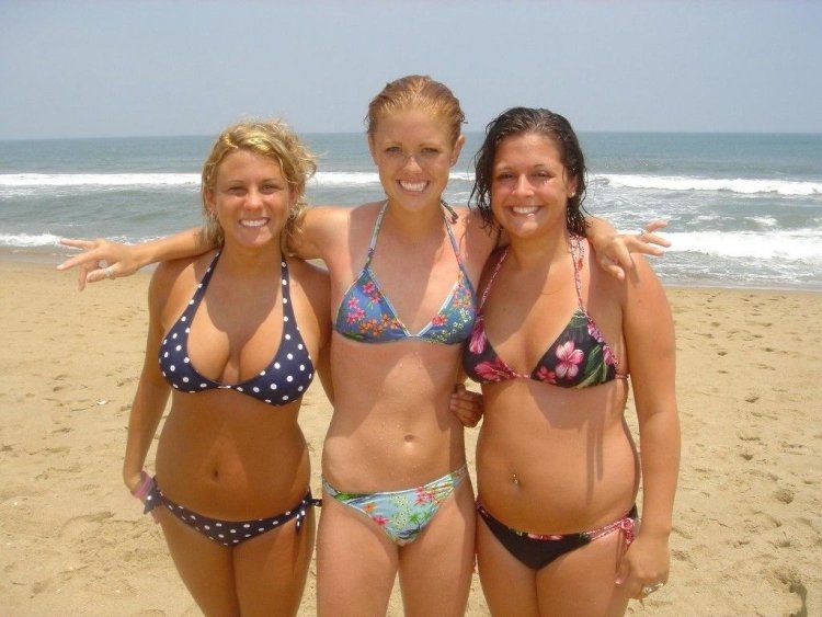 Group topless mature