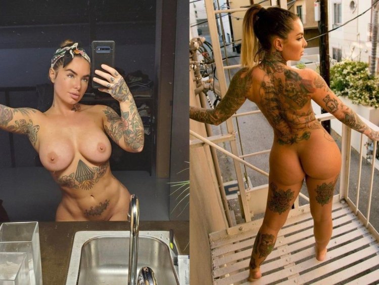 Christy Mack Naked near the pool