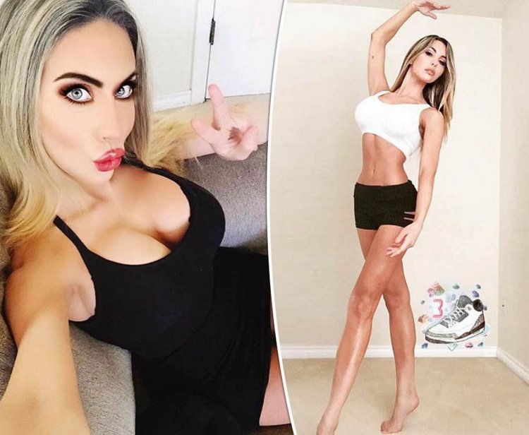 Chloe Lattangsi in a swimsuit