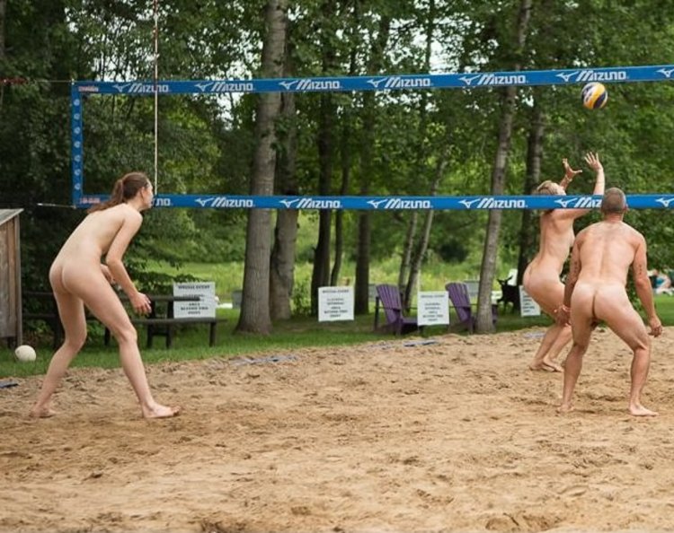Beach volleyball naked