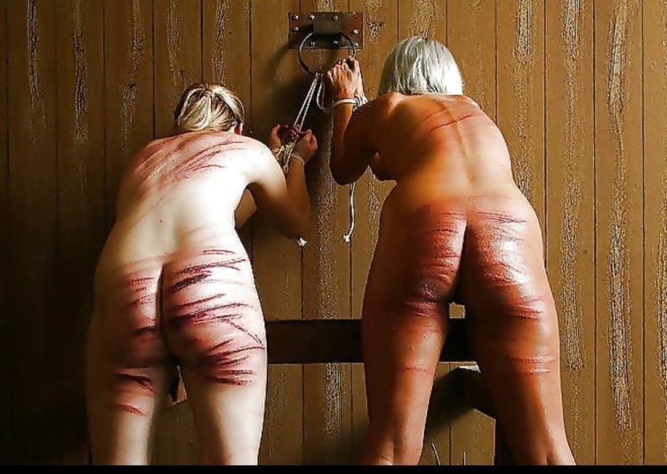 Bdsm flogging girls with rods