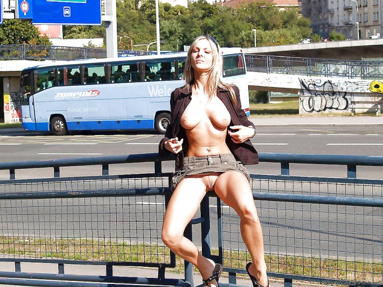 Nude on Shemale Public Outdoor Street