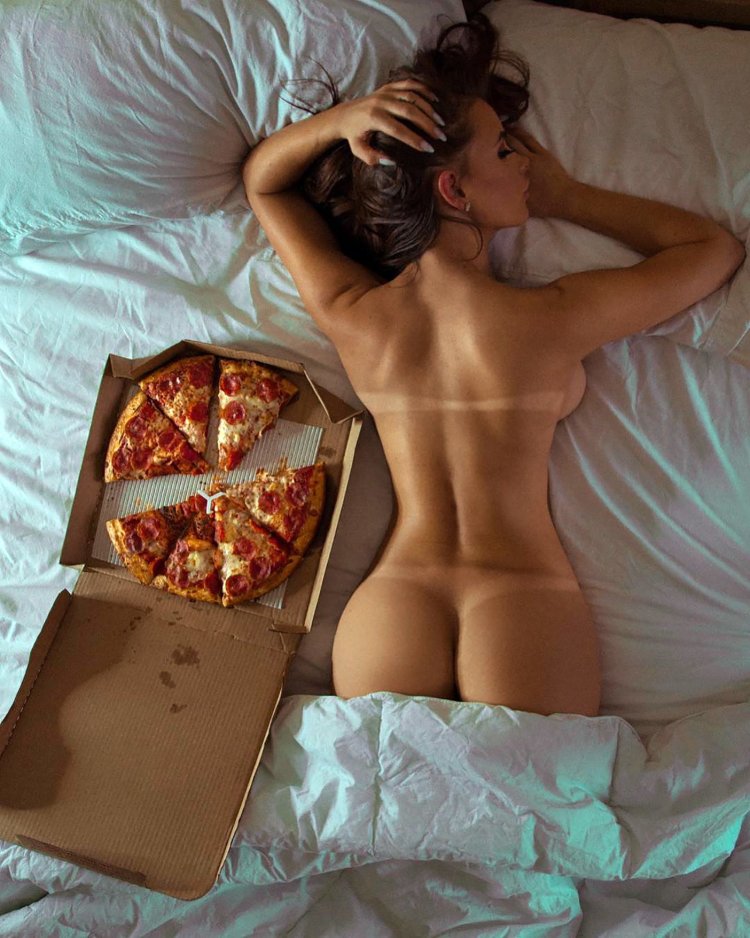 Erotic photo shoot with food