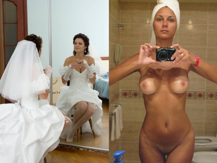 The naked bride is dressed