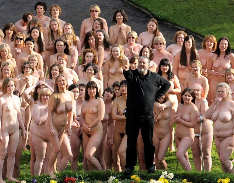 Crowd of naked women photo