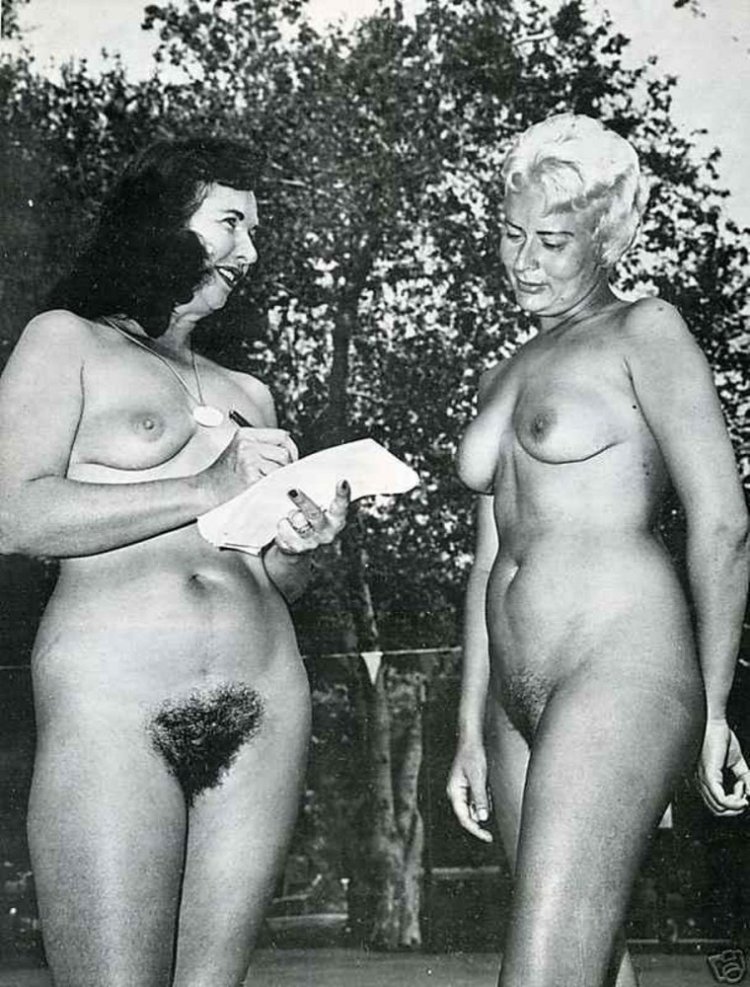The old women nudist retro