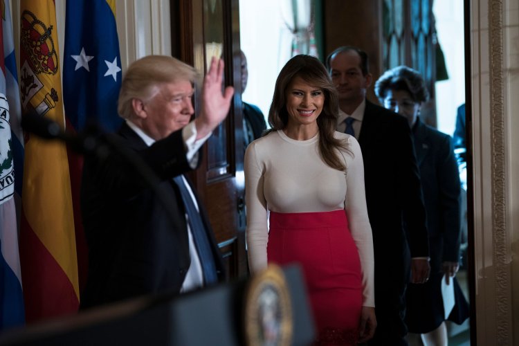 Melania trump flashing