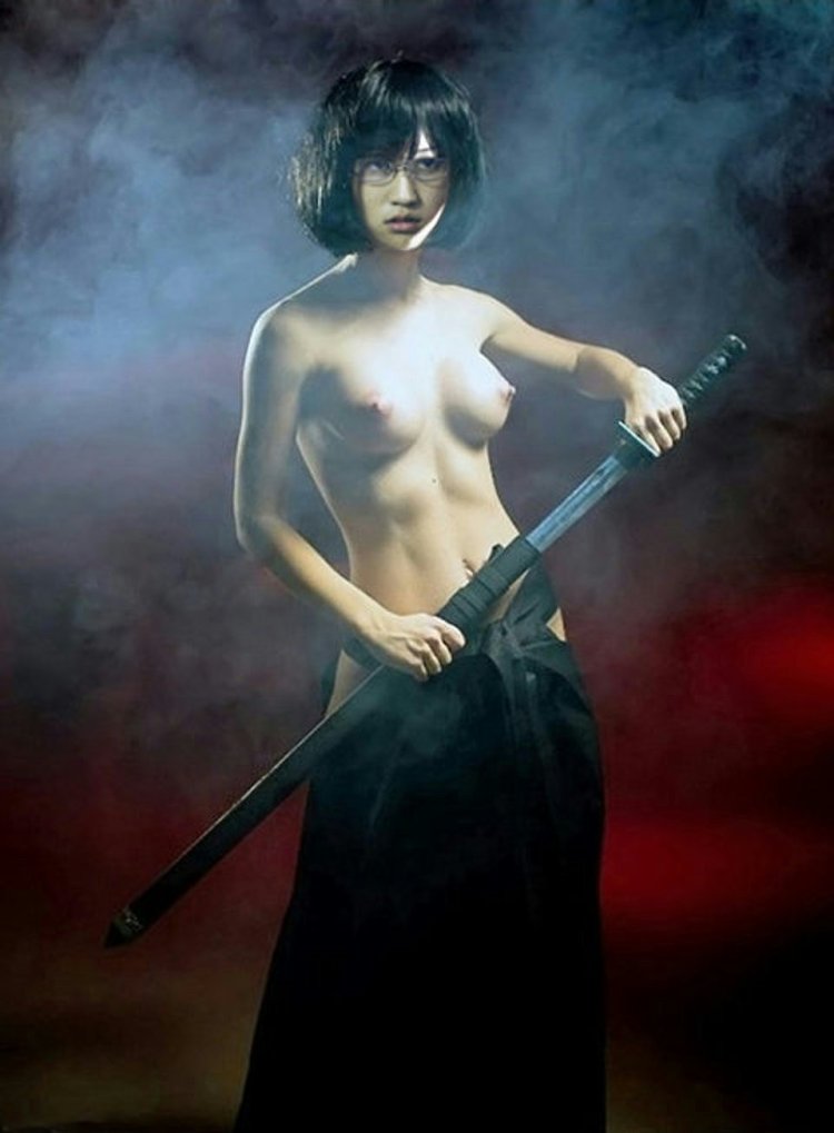Naked Japanese with Katana