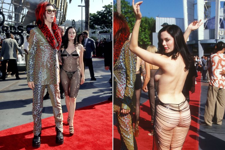 Rose McGowan naked dress