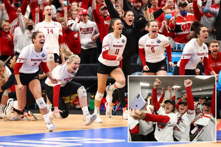 Wisconsin volleyball of a woman