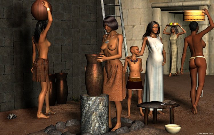 Naked slaves in ancient Egypt