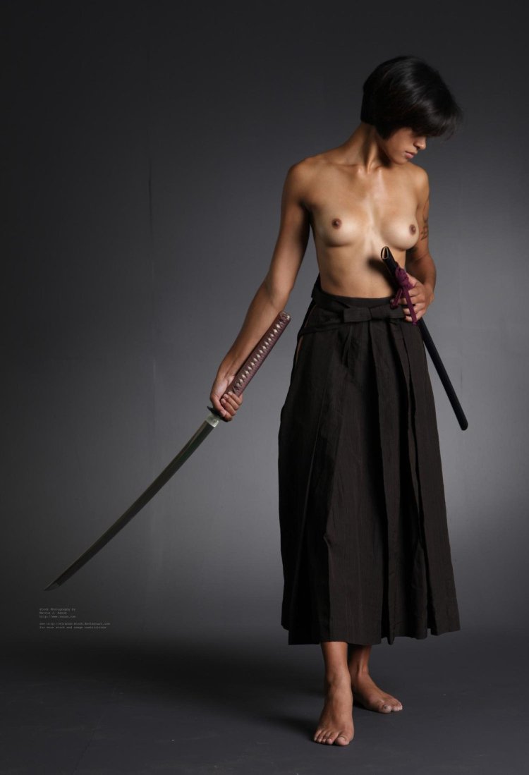 Naked Japanese with Katana