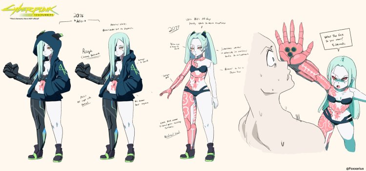 Drawings of the characters anime